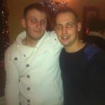 me in the white and my partner in the blue